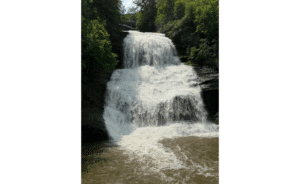 Shequaga Falls in the town of Montour Falls - with a particularly large flow of water, due to a recent heavy rainstorm